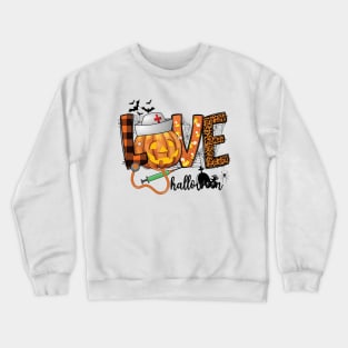 Love Halloween Pumpkin Nurse Crewneck Sweatshirt